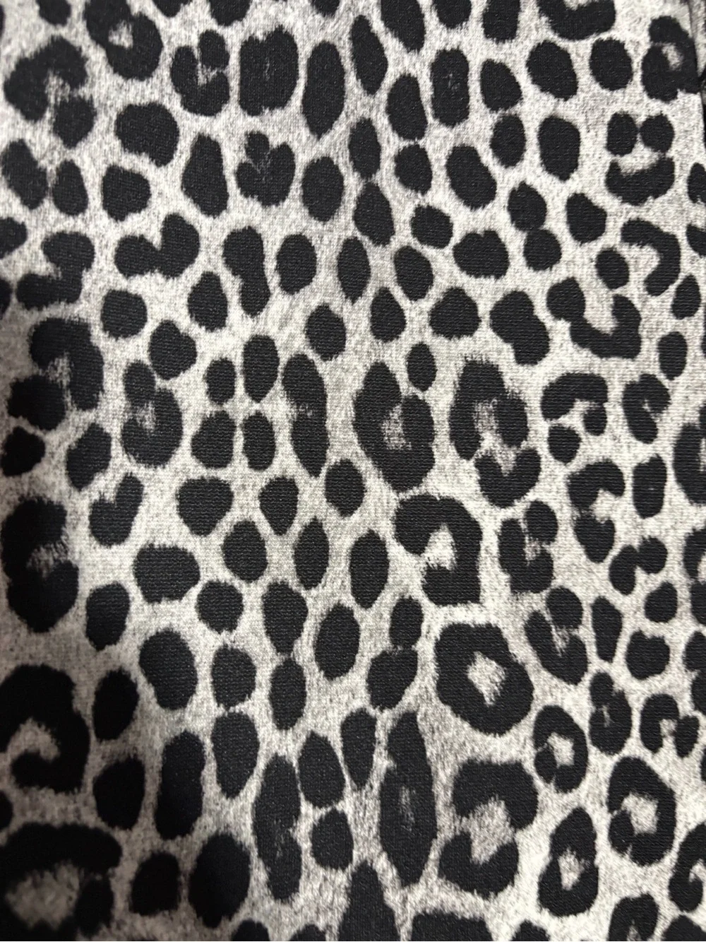 Michael Kors Black and Gray Leopard Print Pencil Skirt